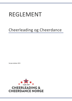 Reglement NAIF seksjon cheerleading og cheerdance