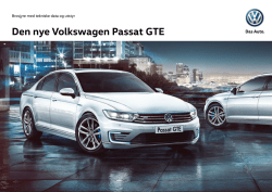 Den nye Volkswagen Passat GTE