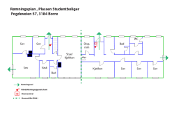 Rømningsplan , Plassen Studentboliger Fogdeveien 57, 3184 Borre