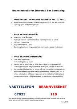 Branninstruks for Etterstad Sør Borettslag 2015