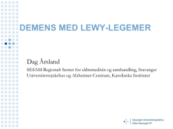 Demens med Lewy Legemer Dag Årsland