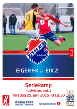 Seriekamp EIGER FK VS EIK 2