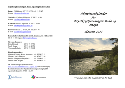 Program for høsten 2015