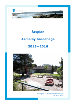 Årsplan Asmaløy barnehage 2015—2016