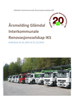 Årsmelding Glåmdal Interkommunale Renovasjonsselskap IKS