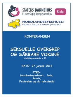 Program for konferansen Seksuelle overgrep og sårbare voksne