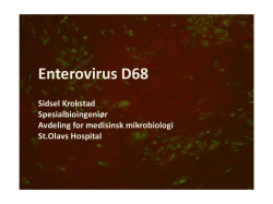 Enterovirus D68 - St. Olavs Hospital