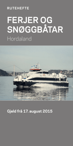 Complete timetable booklet for boat/car ferry services (in
