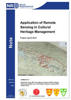 Application of Remote Sensing in Cultural Heritage Management