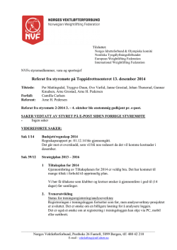 2014 Styremøtereferat nr 4 - NVF