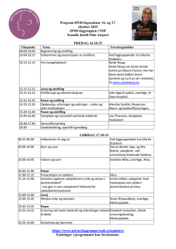 Program seminar 2015