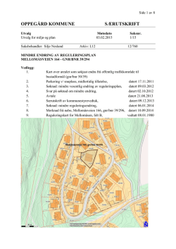 OPPEGÅRD KOMMUNE SÆRUTSKRIFT