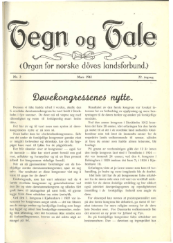 (Organ for norske doves landsforbund.)