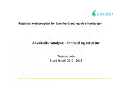 Akvakulturanalyse - innhald og struktur (Kjell Arne Møklebust