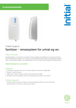Sanitizer - rensesystem for urinal og wc