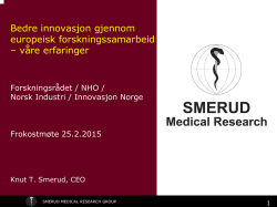 SMERUD Medical Research Group a full-service phase II-IV