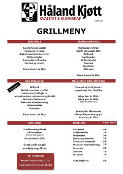 Catering – Grillmeny