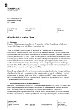 Offentliggjøring av pilar 2-krav - Oslo