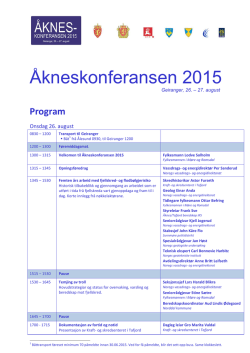 Åkneskonferansen 2015