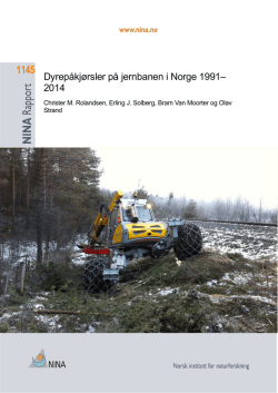 Dyrepåkjørsler på jernbanen i Norge 1991– 2014