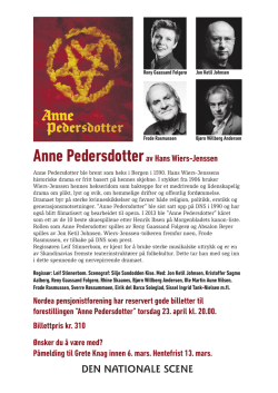 Anne Pedersdotter - Nordea pensjonistforening.indd