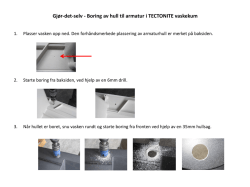 Do-It-Yourself – Drilling of tapholes in TECTONITE sinks