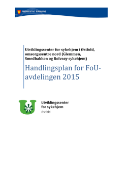 Handlingsplan for FoU-avdelingen 2015