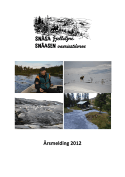 Årsmelding 2012 - Snåsa Fjellstyre