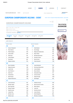 EUROPEAN CHAMPIONSHIPS HELSINKI