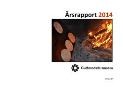 årsrapport Gudbrandsdalsmusea 2014