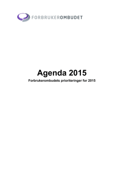 Agenda 2015 - Forbrukerombudet