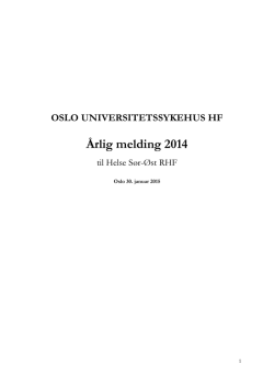 Styresak 2015-06-01 Årlig melding 2014