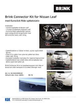 Produktblad Nissan Leaf
