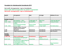 Hovedplan for Arbeiderpartiet Arendalsuka 2015 Sort skrift