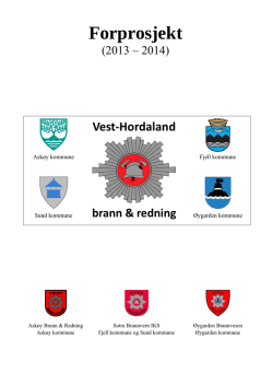 Forprosjekt – Vest-Hordaland brann&redning