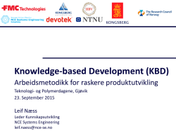 Knowledge-based Development (KBD) - Teknologi