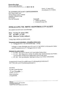 22. januar 2015 - møte 1 ()