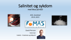 AGD og Salinitet (FoMAS, David Persson)