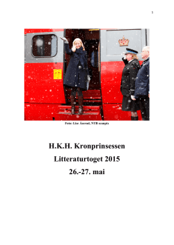 HKH Kronprinsessen Litteraturtoget 2015 26.-27. mai
