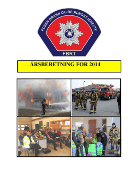 Årsberetning for 2014 - Fosen brann og redningstjeneste