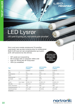 LED Lysrør - Nortronic AS