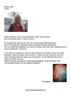 Linde, Kristin - Holmsbustuene