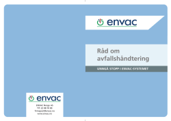Råd om avfallshåndtering - Unngå stopp i Envac