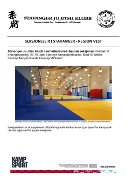 Innbydelse treningssamling Jujutsu Stavanger 2015