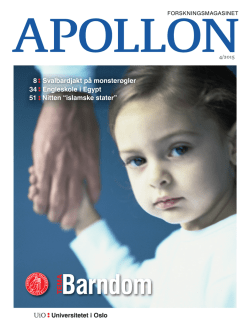 Barndom - Apollon - Universitetet i Oslo
