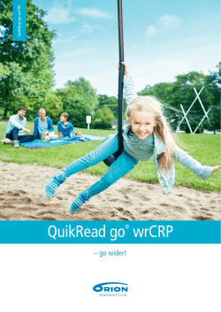 QuikRead go® wrCRP - Orion Diagnostica