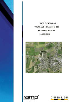 INEO EIENDOM AS VALAHAUG – PLAN 2012 009