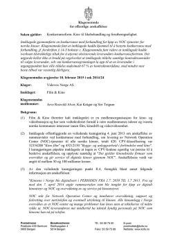 2014-24 Klagenemndas avgjørelse