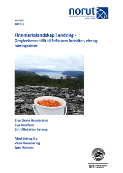 Finnmarkslandskap i endring (2015:1)