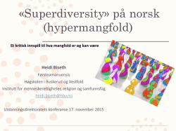 «Superdiversity» på norsk (hypermangfold)